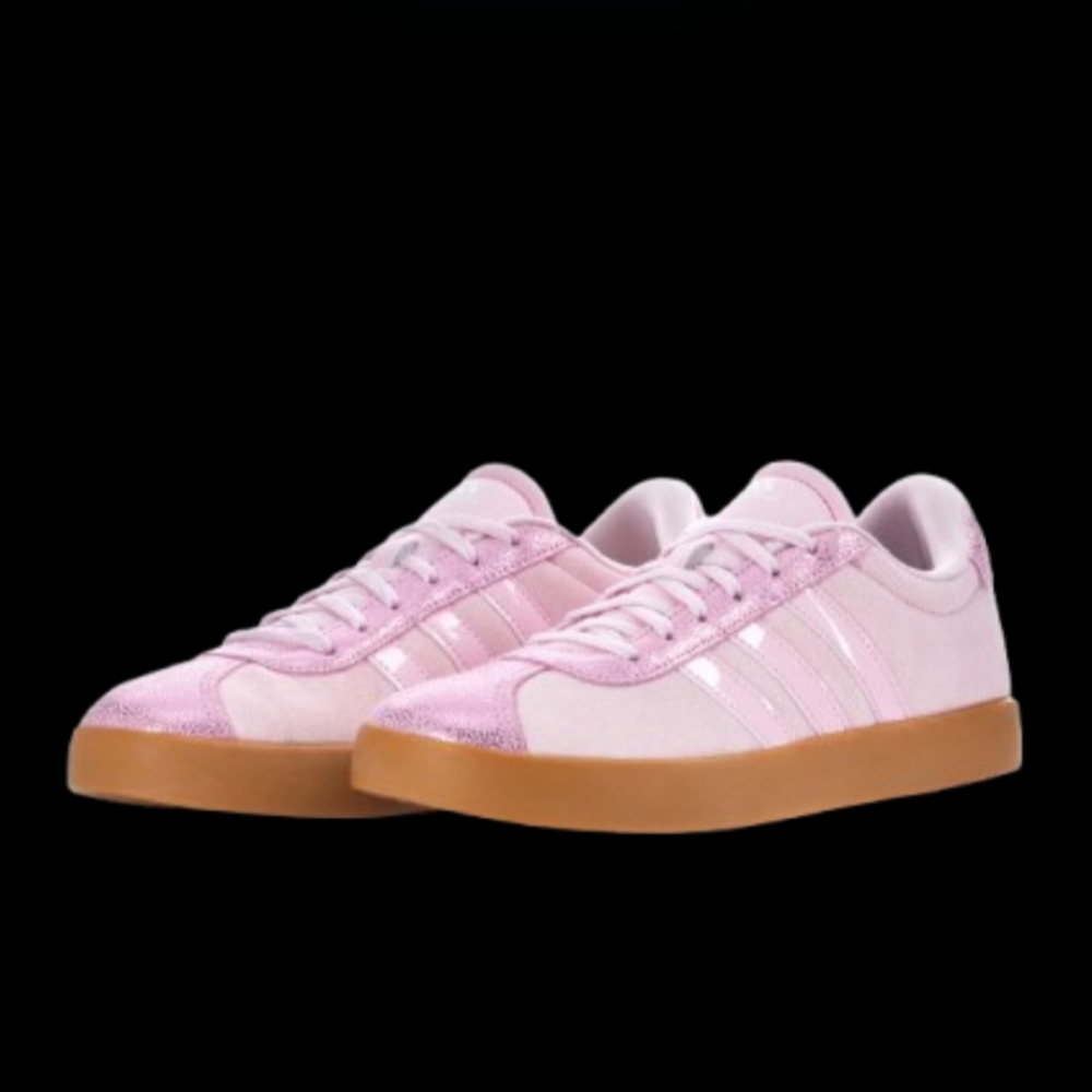 Adidas VL Court 3.0 Womens Size 8/Kids 7 Clear Pink Gum Brown